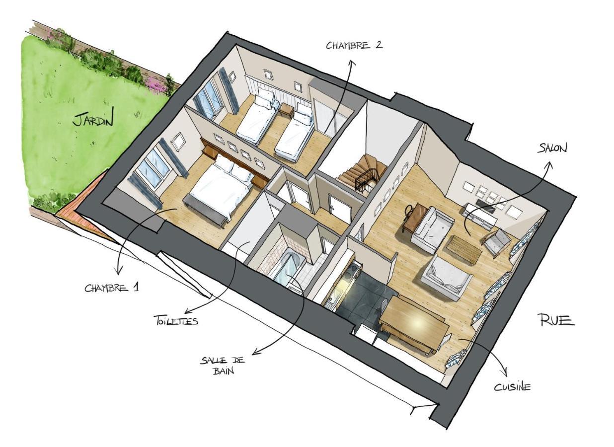 Bel Appartement, Bien Equipe Et Confortable Dans Le Centre Historique Fougeres Luaran gambar