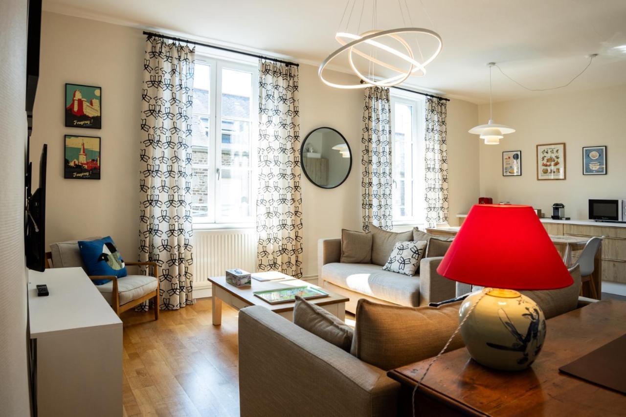 Bel Appartement, Bien Equipe Et Confortable Dans Le Centre Historique Fougeres Luaran gambar